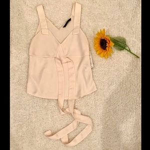 ZARA Basic Collection Cream Blouse, Size M